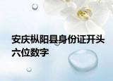 安慶樅陽(yáng)縣身份證開(kāi)頭六位數(shù)字