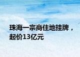 珠海一宗商住地掛牌，起價13億元