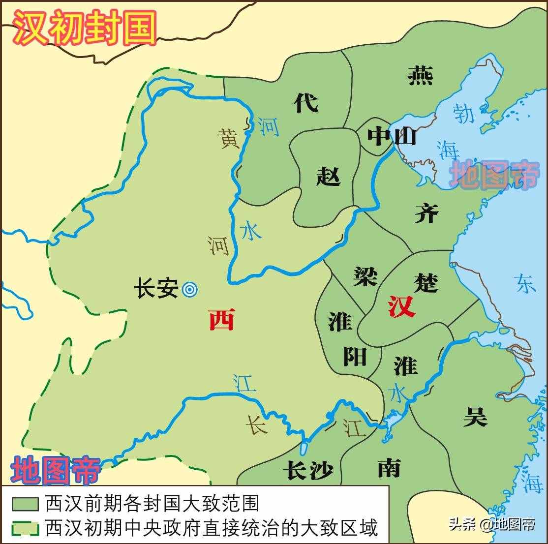 8幅圖快速看210年間西漢從建立到滅亡