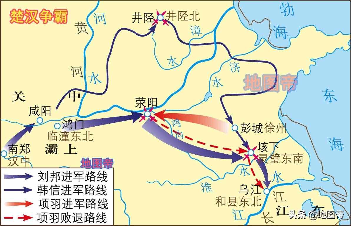 8幅圖快速看210年間西漢從建立到滅亡