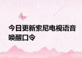 今日更新索尼電視語音喚醒口令