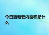 今日更新套內面積是什么