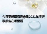 今日更新網(wǎng)易云音樂2021年度聽歌報(bào)告在哪里看