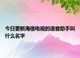 今日更新海信電視的語(yǔ)音助手叫什么名字