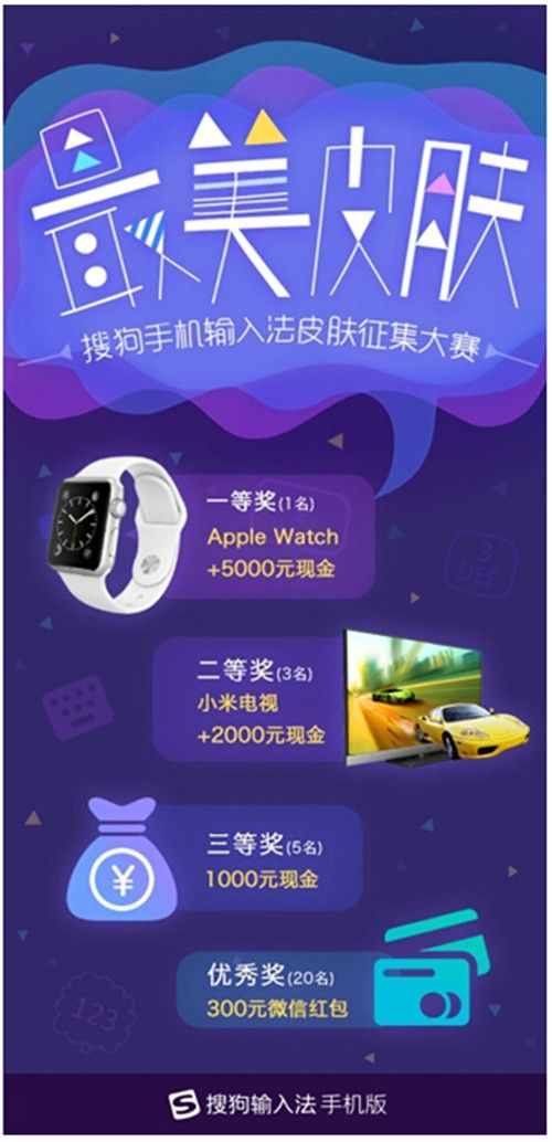 “最美手機(jī)皮膚”，搜狗輸入法送你Apple Watch