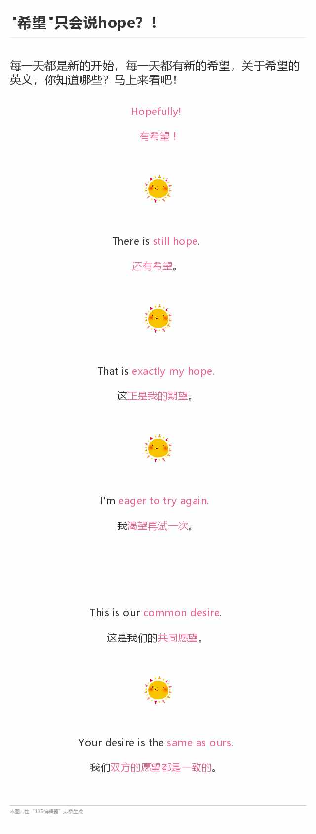 “希望”只會說hope？！