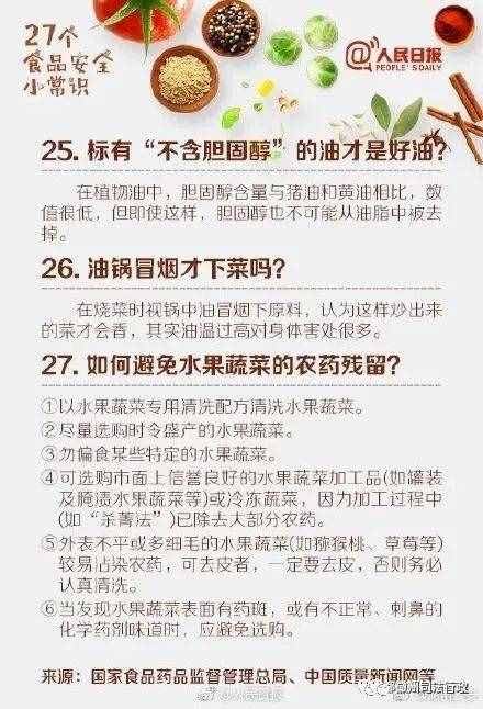 所有人，這27個食品安全常識你必須知道