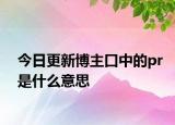 今日更新博主口中的pr是什么意思