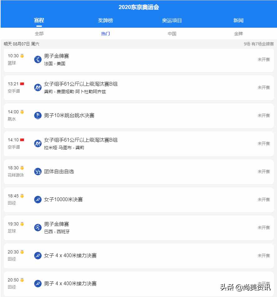 未來(lái)3日奧運(yùn)會(huì)賽程安排明細(xì)，8月8日閉幕，中國(guó)還能奪得多少金？