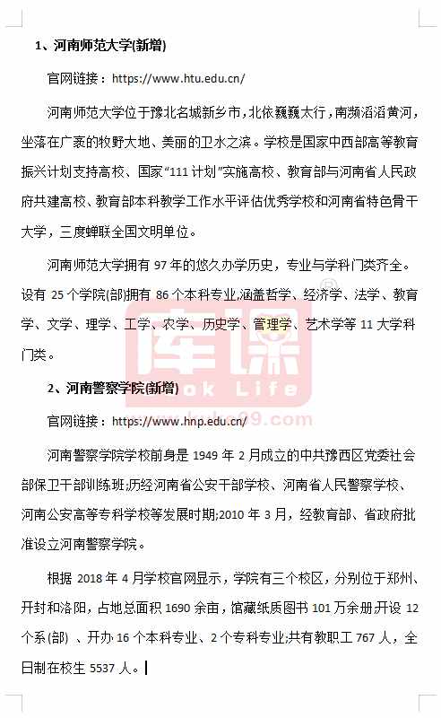 2021河南專升本48所院校簡介、網(wǎng)址匯總