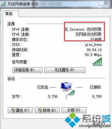 電腦無(wú)法上網(wǎng)提示無(wú)Internet訪問(wèn)權(quán)限怎么辦
