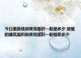 今日更新樓房使用面積一般是多少 房屋的建筑面積和使用面積一般相差多少