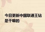 今日更新中國聯(lián)通王鉆是干嘛的
