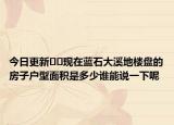 今日更新??現(xiàn)在藍(lán)石大溪地樓盤的房子戶型面積是多少誰能說一下呢
