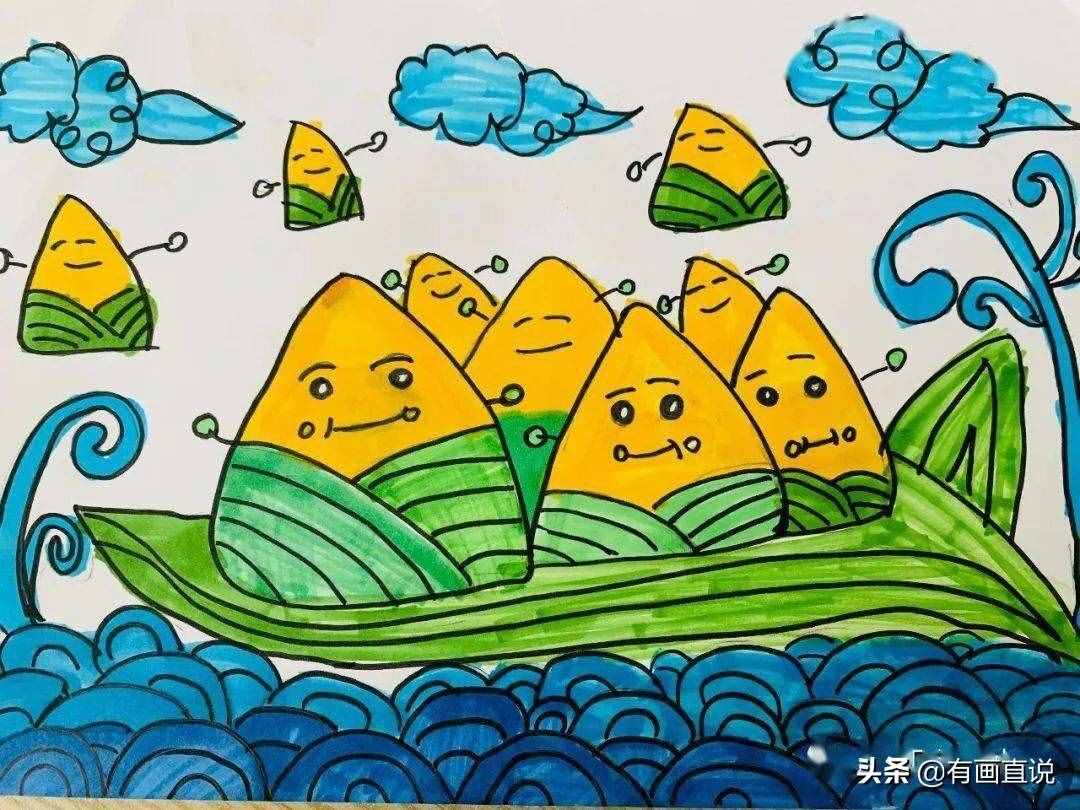 分享端午節(jié)主題手抄報(bào)，創(chuàng)意兒童畫，簡筆畫38例，收藏備用吧