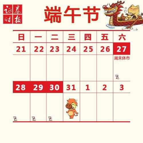 2017年股市休市日歷出爐了