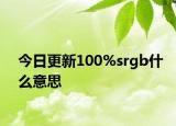今日更新100%srgb什么意思