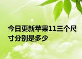 今日更新蘋果11三個(gè)尺寸分別是多少