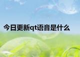 今日更新qt語(yǔ)音是什么
