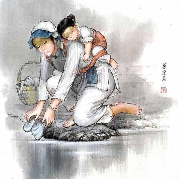 【母親節(jié)】梁潔華國畫《母愛》系列