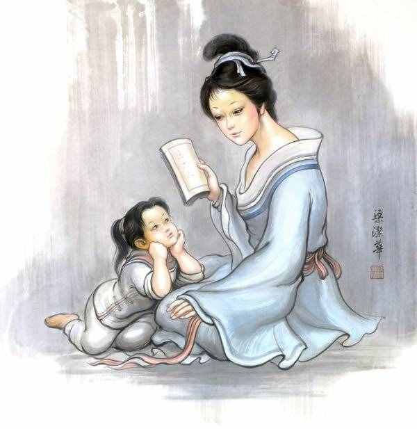 【母親節(jié)】梁潔華國畫《母愛》系列