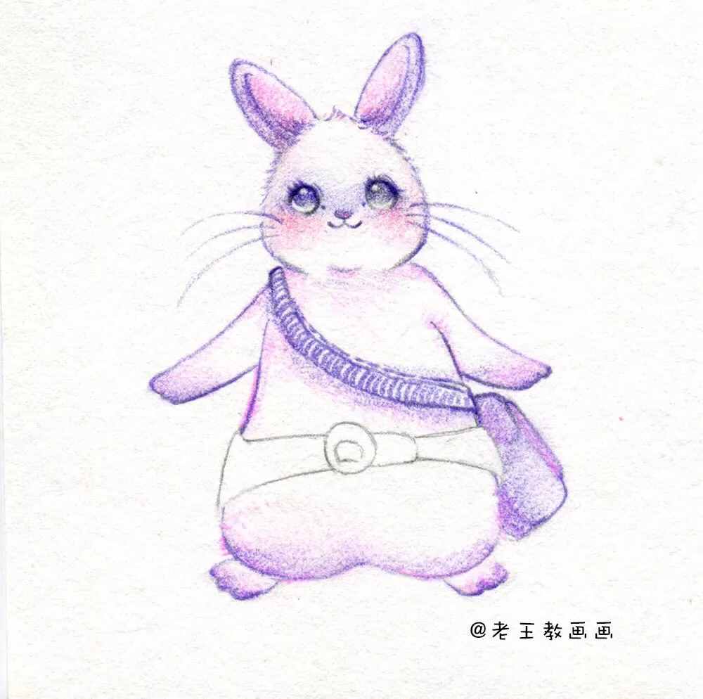 中秋節(jié)，教你畫一只簡筆畫小玉兔