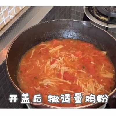 飯店大廚說漏嘴的秘密，番茄遇上金針菇這樣做才好吃