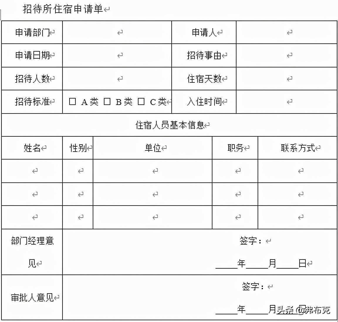 行政招待管理制度表單：招待用餐管理、招待所管理