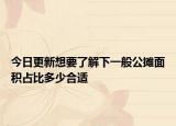 今日更新想要了解下一般公攤面積占比多少合適
