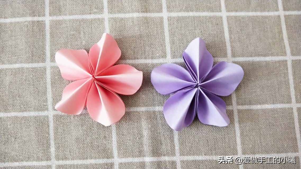 折紙教程：5步完成的可愛小花，簡單漂亮又清新