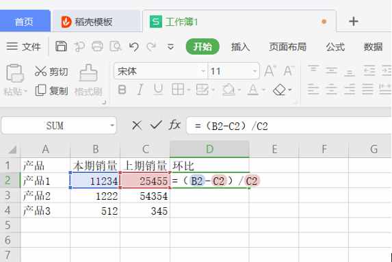 表格技巧—如何在Excel里計(jì)算環(huán)比增長率