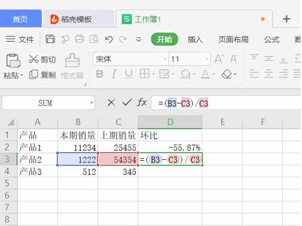 表格技巧—如何在Excel里計(jì)算環(huán)比增長率