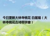 今日更新大林寺桃花 白居易（大林寺桃花古詩(shī)帶拼音）