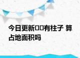 今日更新??有柱子 算 占地面積嗎