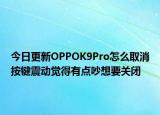 今日更新OPPOK9Pro怎么取消按鍵震動(dòng)覺得有點(diǎn)吵想要關(guān)閉