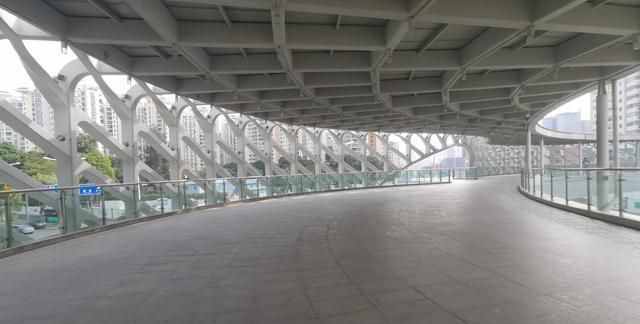 空中花園既視感，春花人行天橋被贊為深圳最美人行天橋