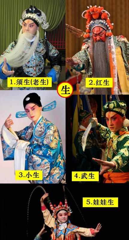 "一目了然"，京劇中的五大角色：生、旦、凈、末、丑。