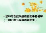 一加8t怎么改喚醒語音助手的名字（一加8t怎么喚醒語音助手）