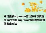 今日更新supreme雪山?jīng)_鋒衣真假細(xì)節(jié)對(duì)比圖 supreme雪山?jīng)_鋒衣真假鑒定方法
