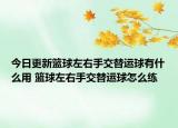 今日更新籃球左右手交替運(yùn)球有什么用 籃球左右手交替運(yùn)球怎么練