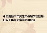 今日更新千年靈芝年份越久功效越好嗎千年靈芝毫無藥用價(jià)值