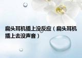 扁頭耳機(jī)插上沒反應(yīng)（扁頭耳機(jī)插上去沒聲音）