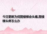 今日更新為何爬樓梯會(huì)頭痛,爬樓梯頭疼怎么辦