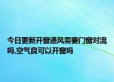 今日更新開窗通風需要門窗對流嗎,空氣良可以開窗嗎