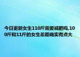 今日更新女生110斤需要減肥嗎,100斤和11斤的女生差距確實(shí)有點(diǎn)大