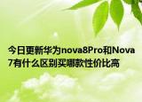 今日更新華為nova8Pro和Nova7有什么區(qū)別買哪款性價比高