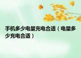 手機多少電量充電合適（電量多少充電合適）