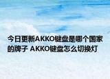 今日更新AKKO鍵盤是哪個國家的牌子 AKKO鍵盤怎么切換燈