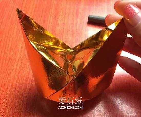 怎么折紙金元寶的方法 簡單手工元寶的折法- www.aizhezhi.com