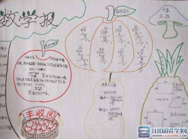 小學(xué)生三年級(jí)數(shù)學(xué)手抄報(bào)圖片